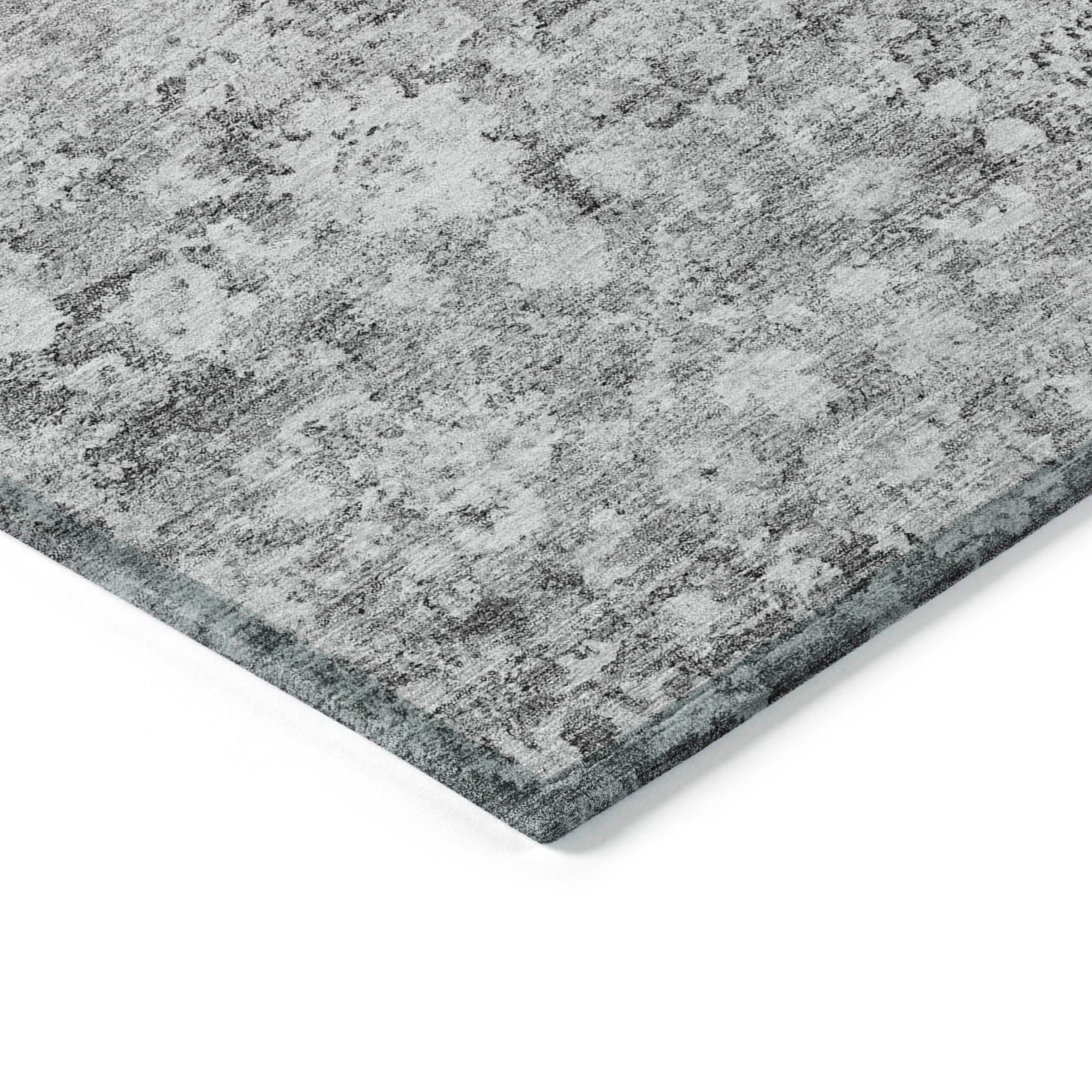 Addison Rugs Ocean Ripples Silver Washable Indoor-Outdoor Rug