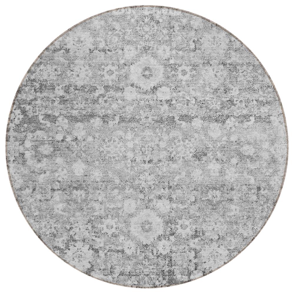 Addison Rugs Ocean Ripples Silver Washable Indoor-Outdoor Rug
