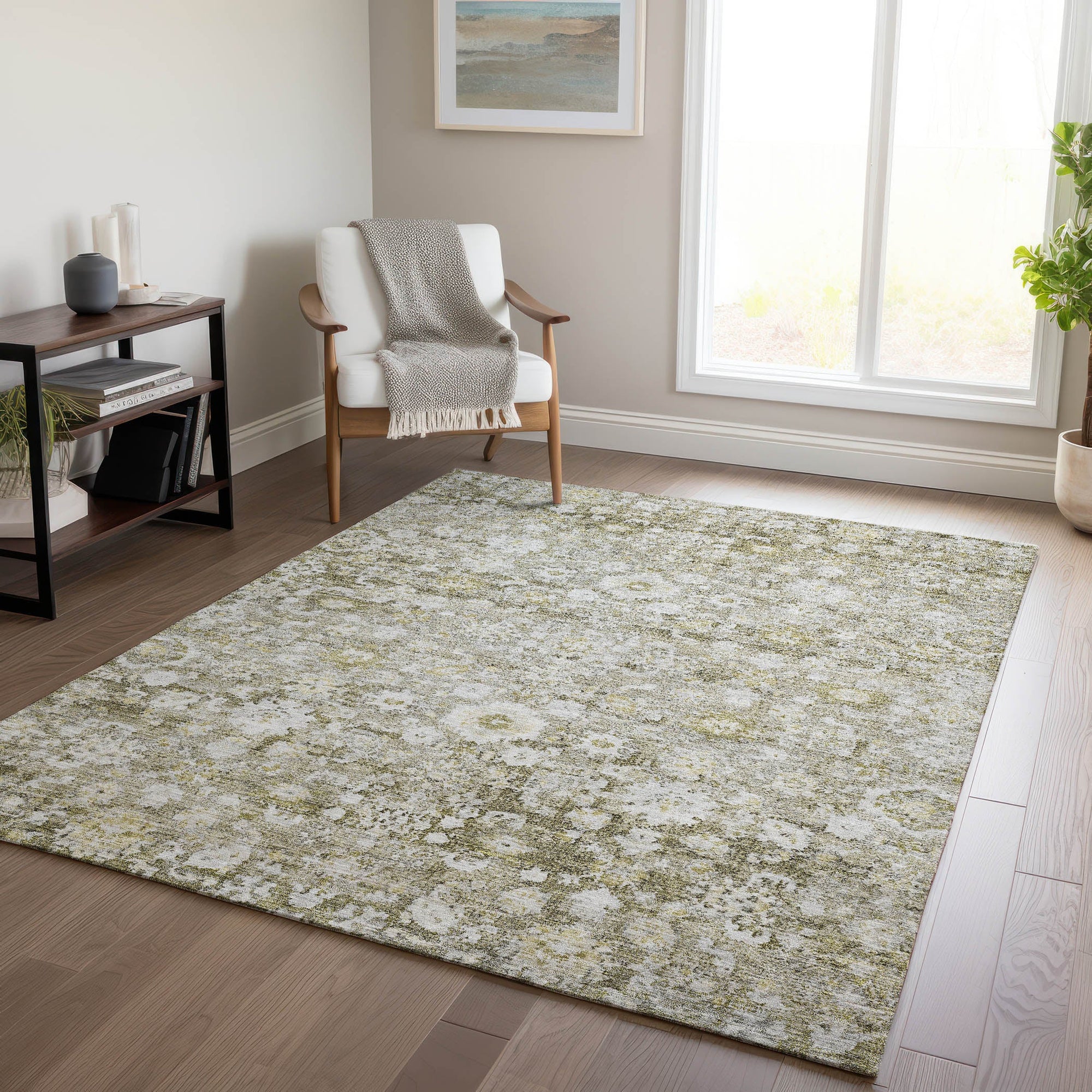 Addison Rugs Ocean Ripples Taupe Washable Indoor-Outdoor Rug