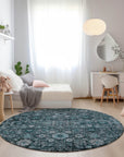 Addison Rugs Ocean Ripples Teal Washable Indoor-Outdoor Rug