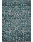 Addison Rugs Ocean Ripples Teal Washable Indoor-Outdoor Rug