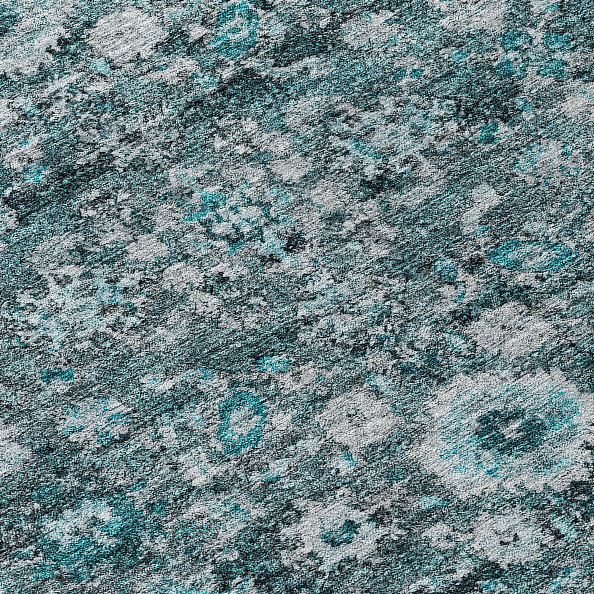 Addison Rugs Ocean Ripples Teal Washable Indoor-Outdoor Rug