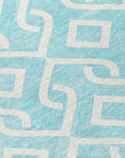 Addison Rugs Offset Stripes Aqua Washable Indoor-Outdoor Rug