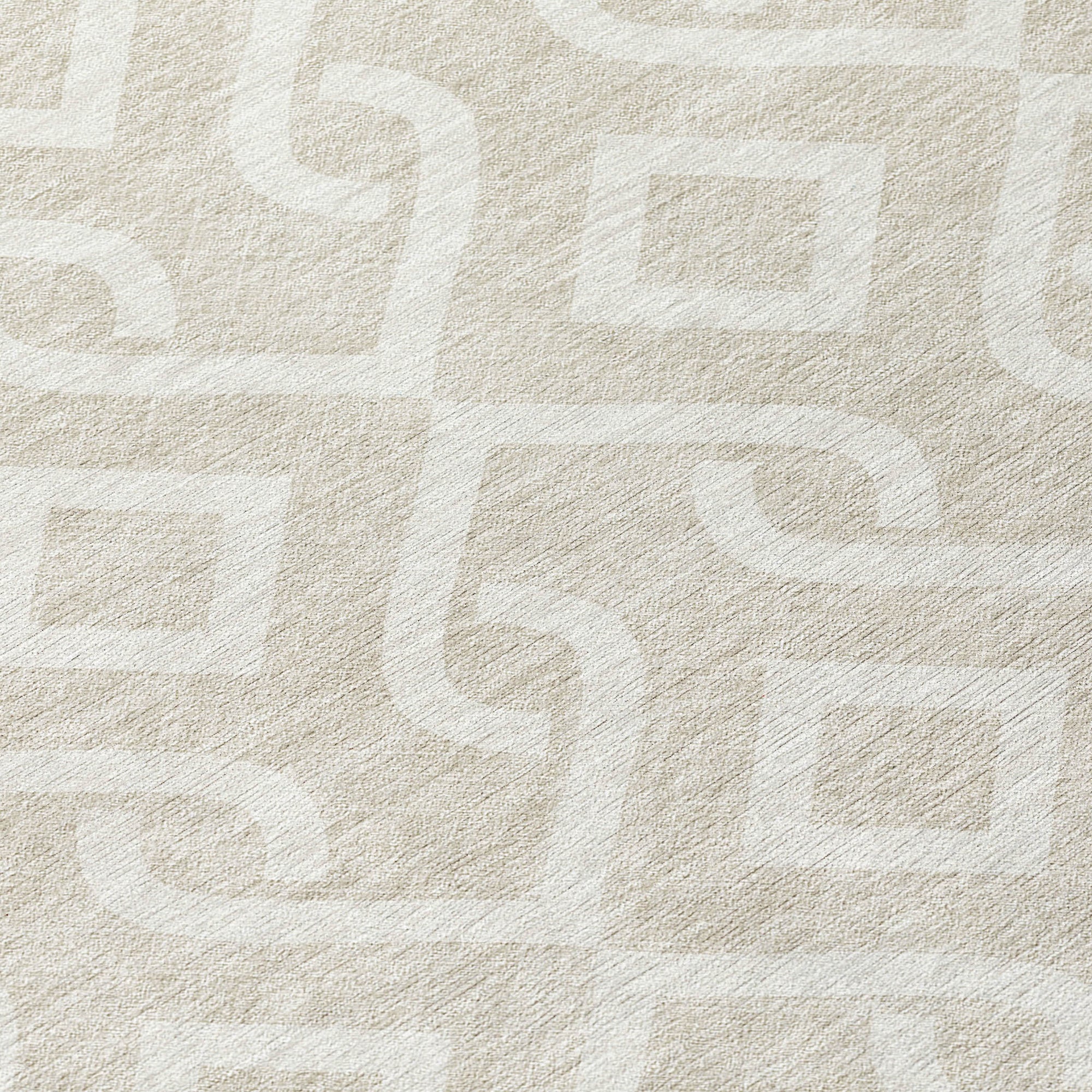 Addison Rugs Offset Stripes Beige Washable Indoor-Outdoor Rug