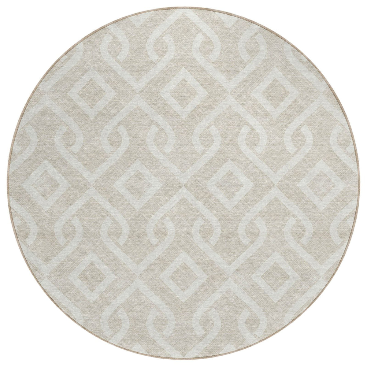 Addison Rugs Offset Stripes Beige Washable Indoor-Outdoor Rug