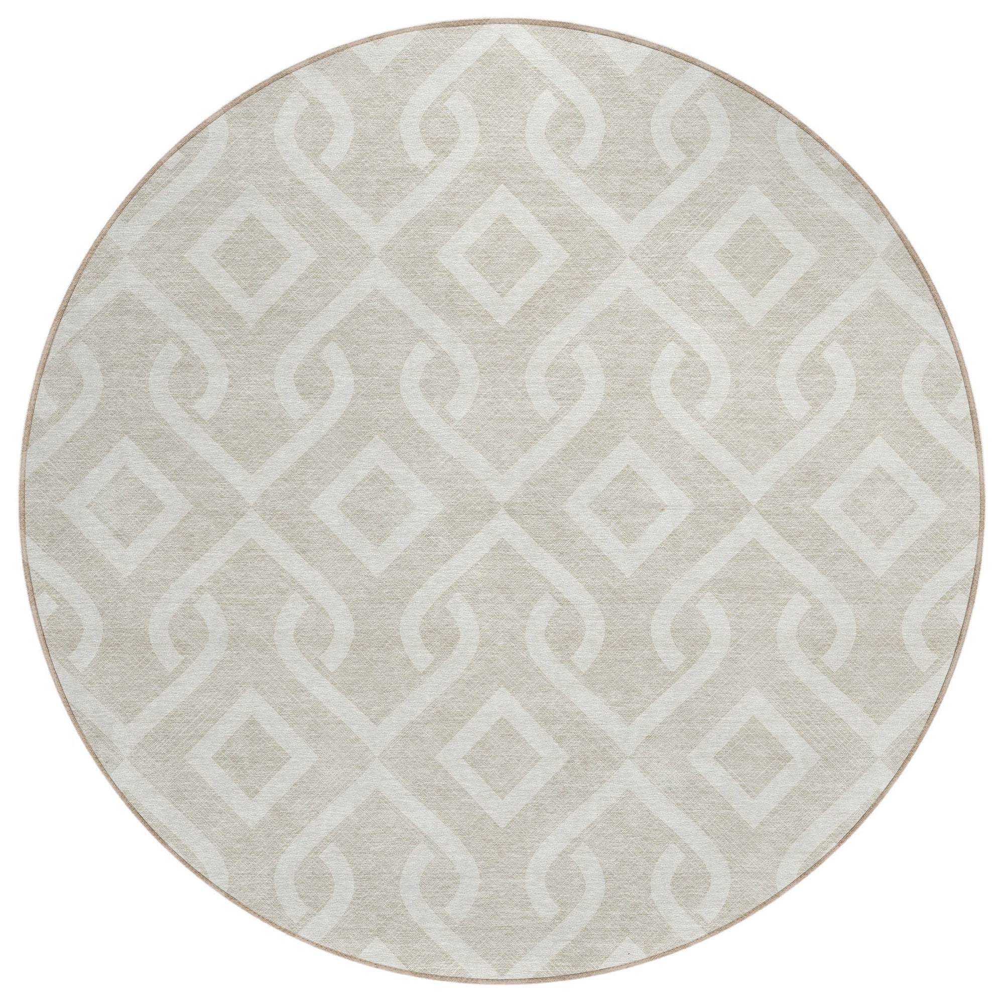 Addison Rugs Offset Stripes Beige Washable Indoor-Outdoor Rug