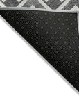 Addison Rugs Offset Stripes Black Washable Indoor-Outdoor Rug