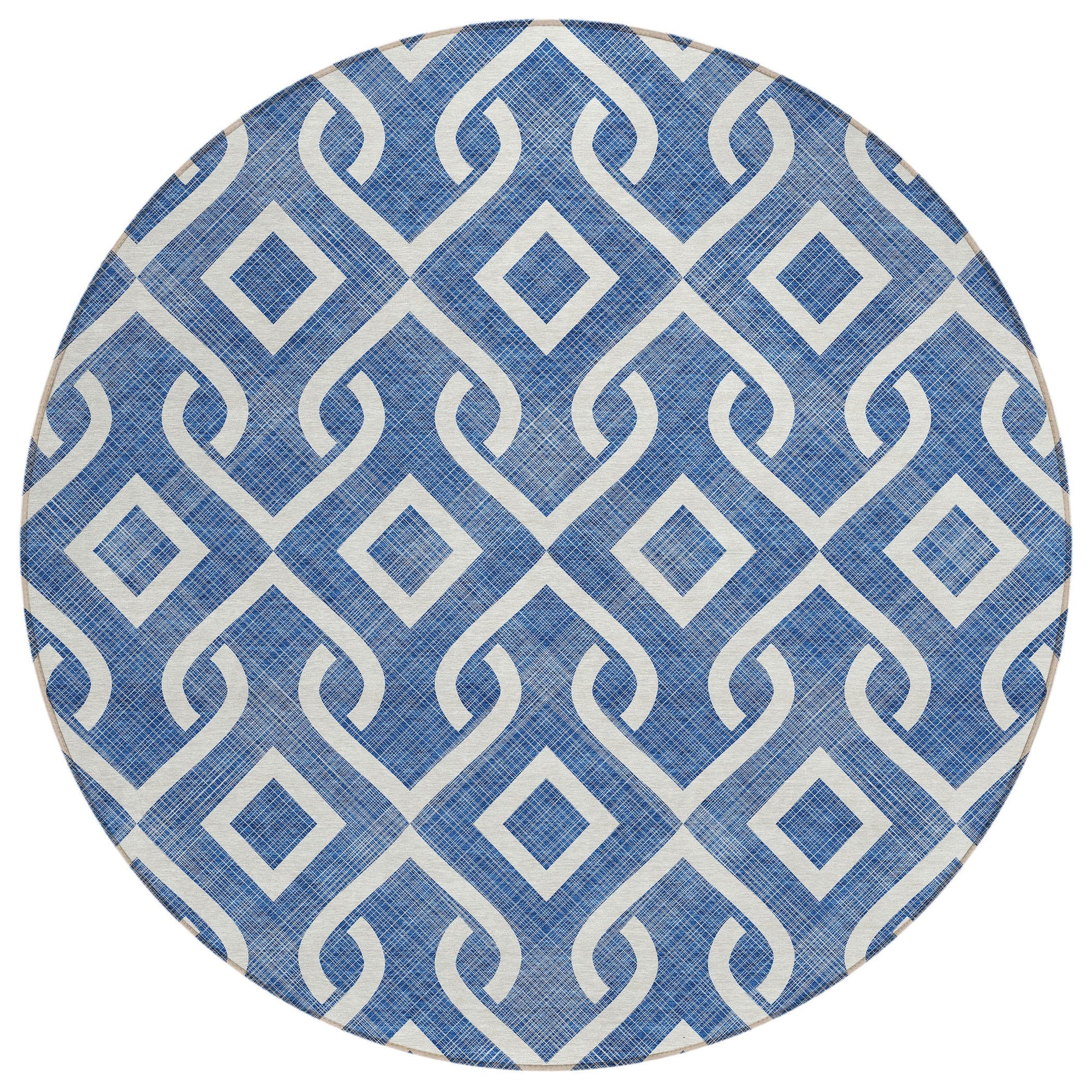 Addison Rugs Offset Stripes Blue Washable Indoor-Outdoor Rug