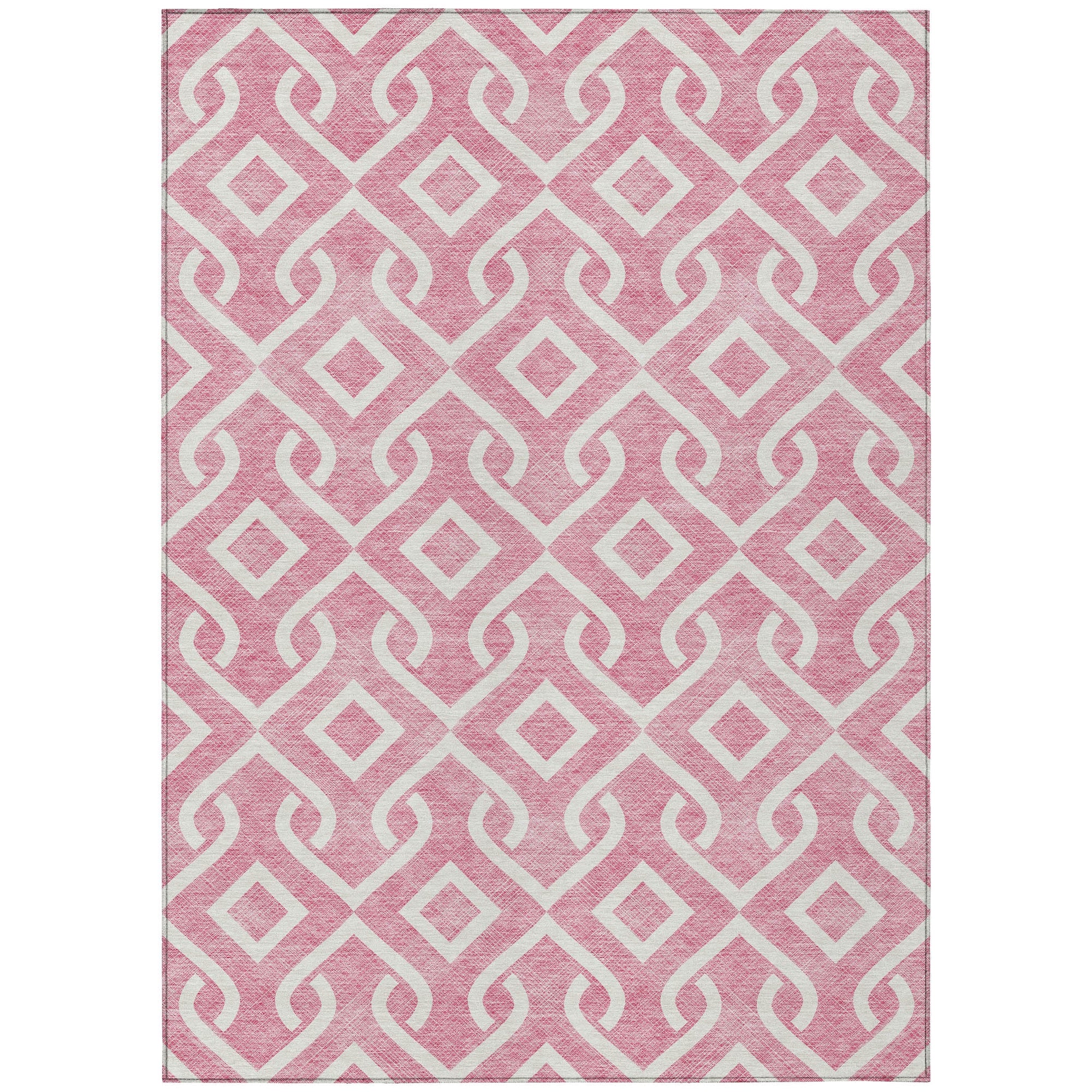 Addison Rugs Offset Stripes Blush Washable Indoor-Outdoor Rug