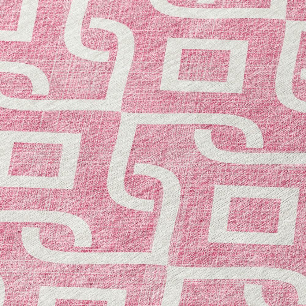 Addison Rugs Offset Stripes Blush Washable Indoor-Outdoor Rug