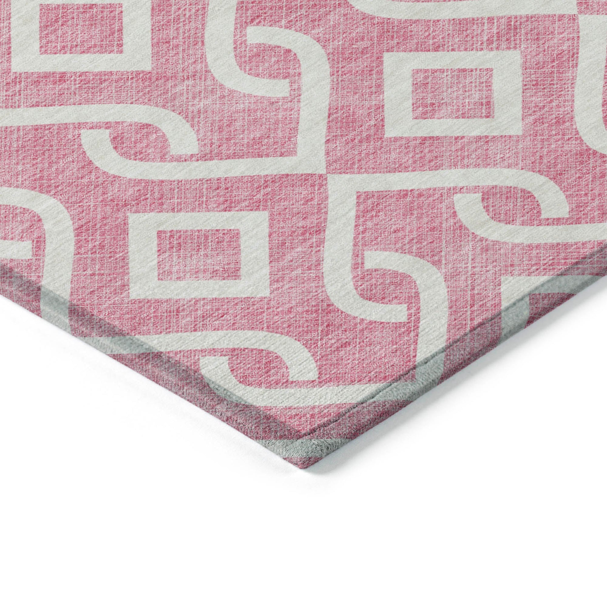 Addison Rugs Offset Stripes Blush Washable Indoor-Outdoor Rug
