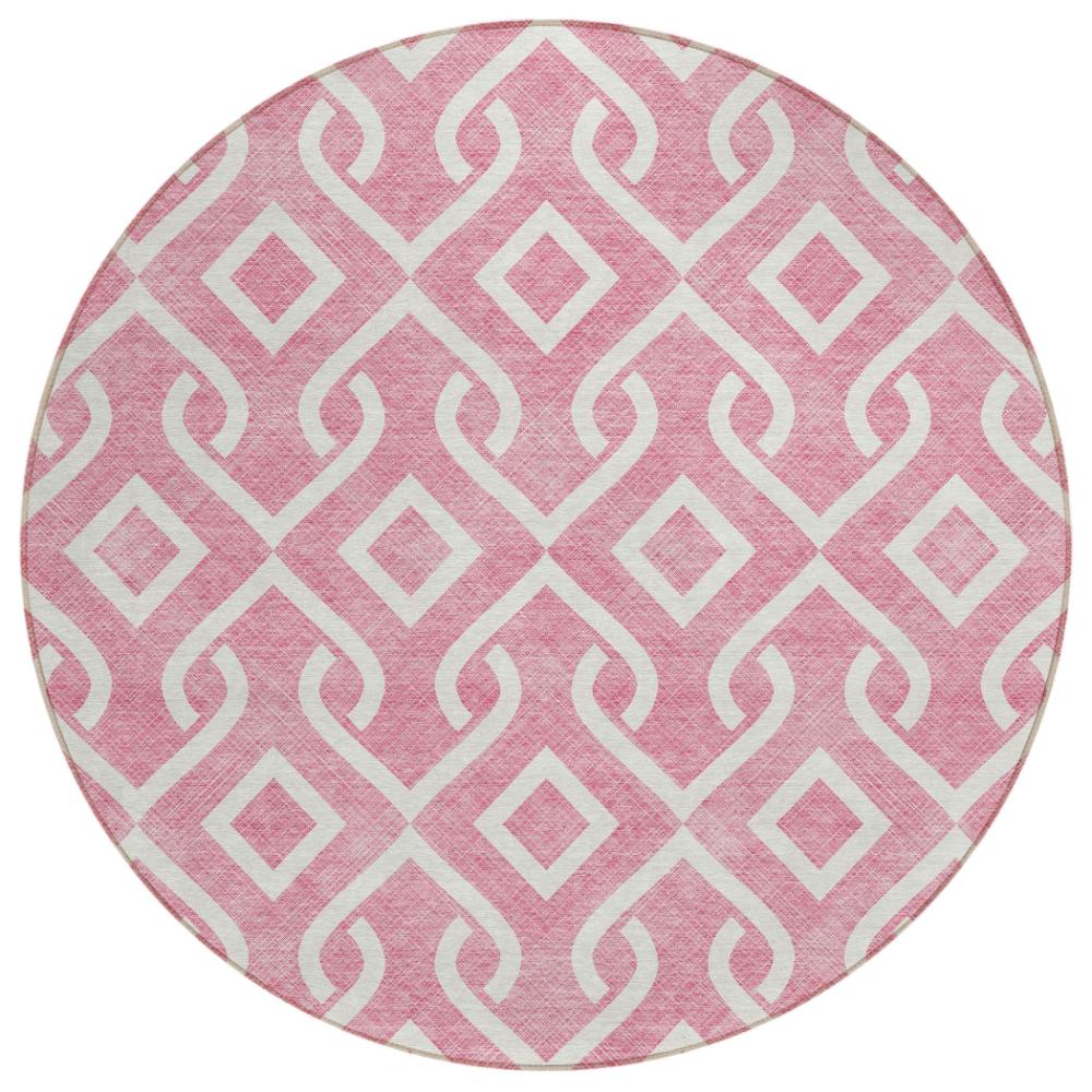 Addison Rugs Offset Stripes Blush Washable Indoor-Outdoor Rug