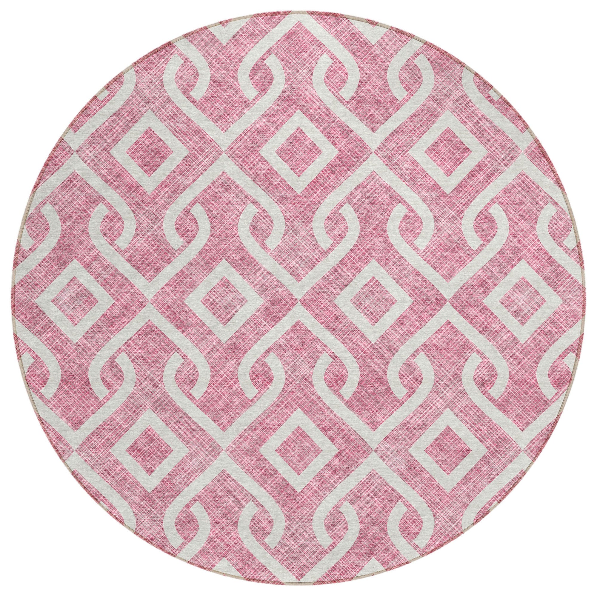 Addison Rugs Offset Stripes Blush Washable Indoor-Outdoor Rug