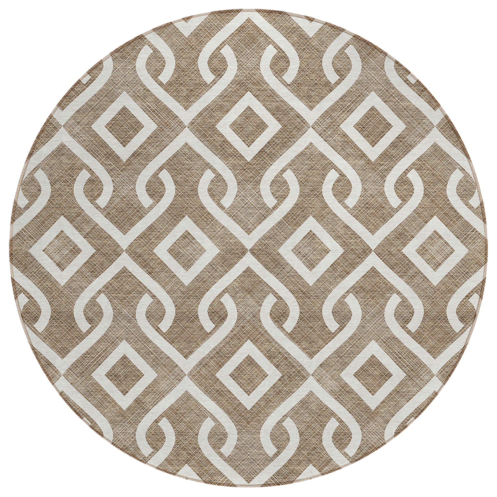 Addison Rugs Offset Stripes Brown Washable Indoor-Outdoor Rug