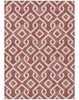 Addison Rugs Offset Stripes Burgundy Washable Indoor-Outdoor Rug