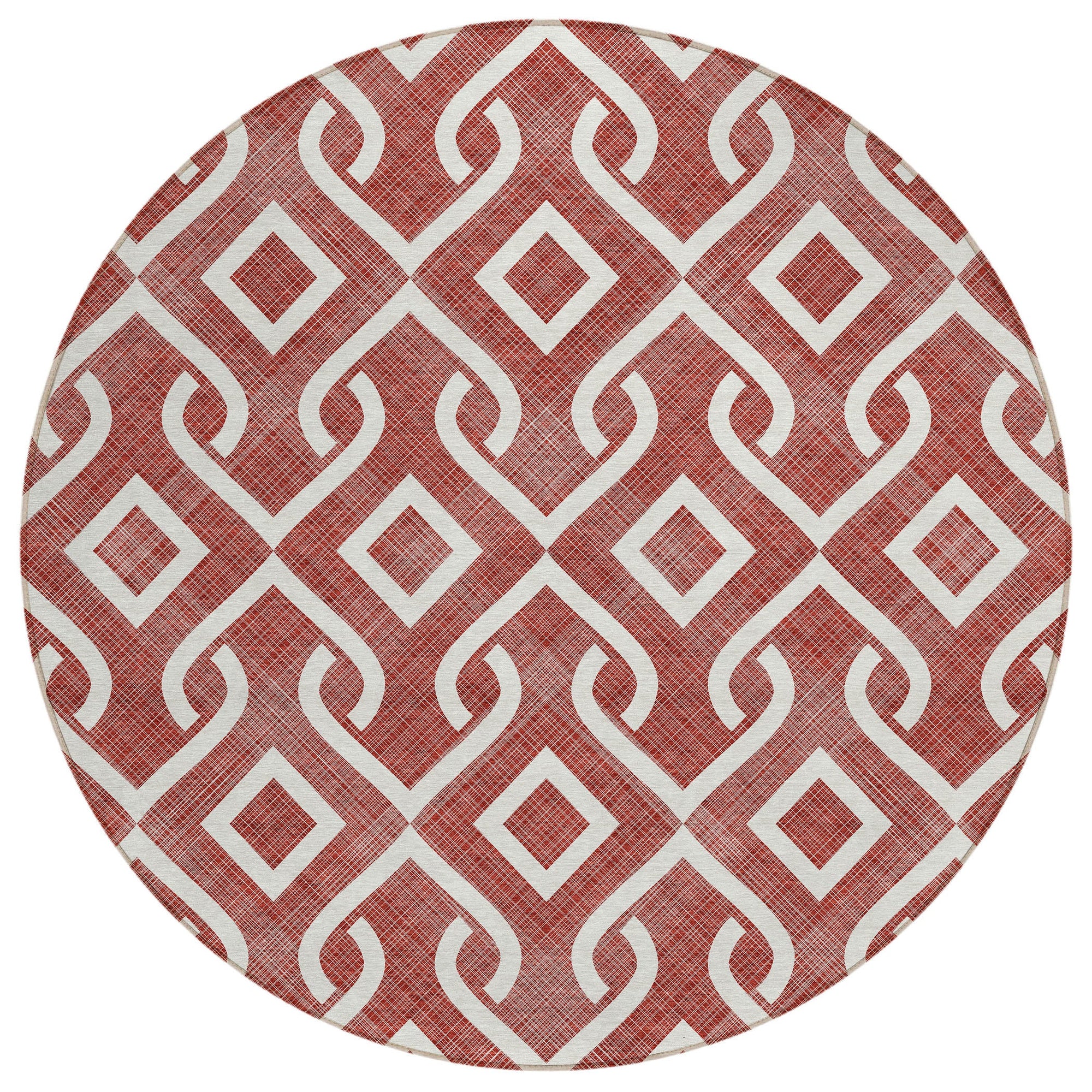 Addison Rugs Offset Stripes Burgundy Washable Indoor-Outdoor Rug