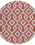 Addison Rugs Offset Stripes Burgundy Washable Indoor-Outdoor Rug