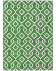 Addison Rugs Offset Stripes Emerald Washable Indoor-Outdoor Rug