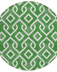 Addison Rugs Offset Stripes Emerald Washable Indoor-Outdoor Rug
