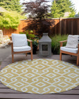 Addison Rugs Offset Stripes Gold Washable Indoor-Outdoor Rug