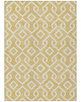 Addison Rugs Offset Stripes Gold Washable Indoor-Outdoor Rug