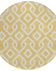 Addison Rugs Offset Stripes Gold Washable Indoor-Outdoor Rug