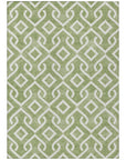 Addison Rugs Offset Stripes Green Washable Indoor-Outdoor Rug