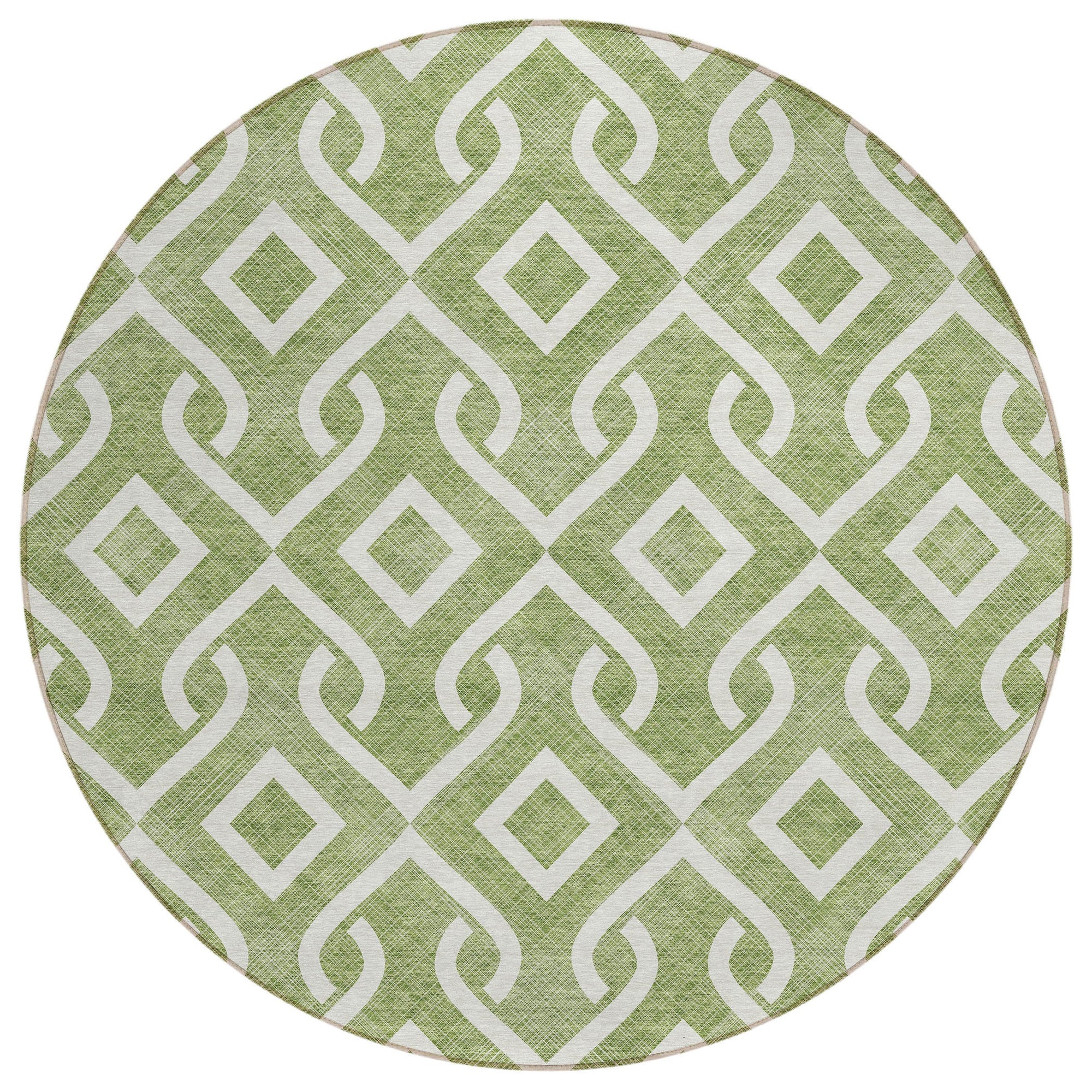 Addison Rugs Offset Stripes Green Washable Indoor-Outdoor Rug