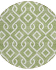 Addison Rugs Offset Stripes Green Washable Indoor-Outdoor Rug