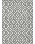Addison Rugs Offset Stripes Grey Washable Indoor-Outdoor Rug