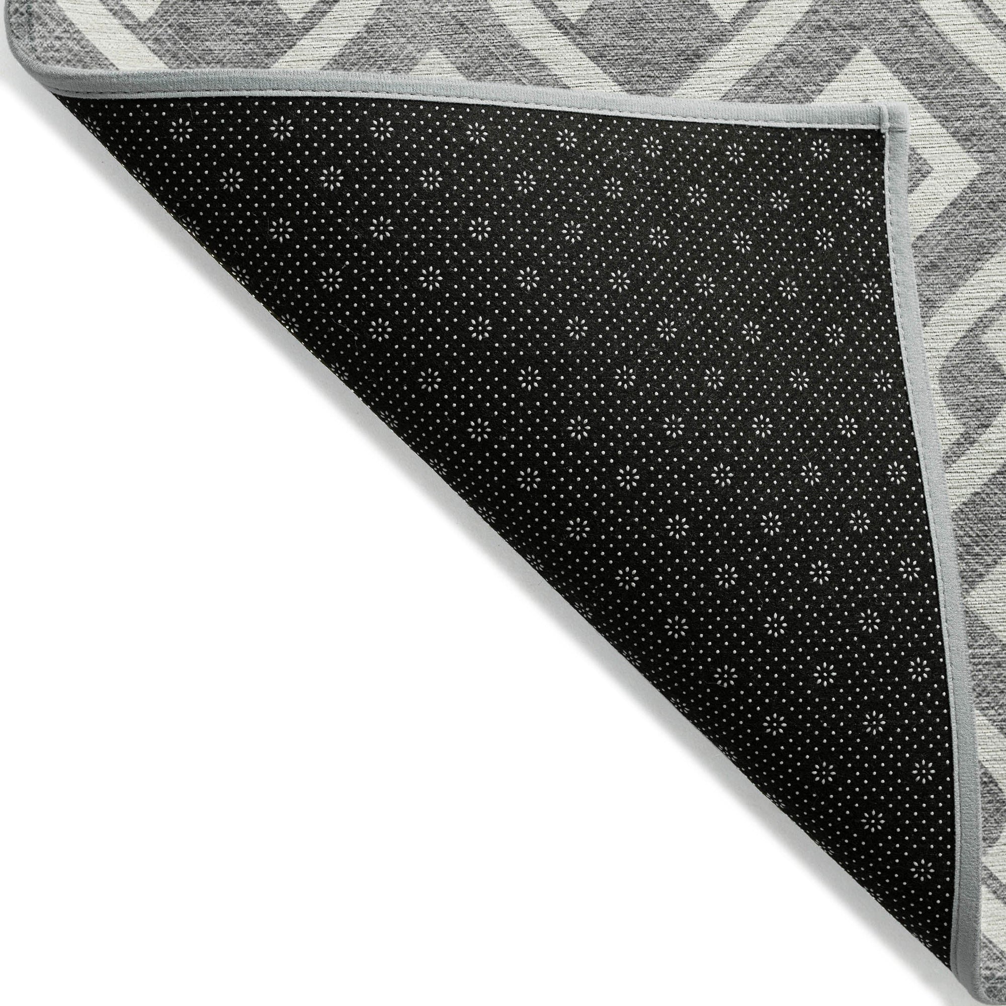 Addison Rugs Offset Stripes Grey Washable Indoor-Outdoor Rug