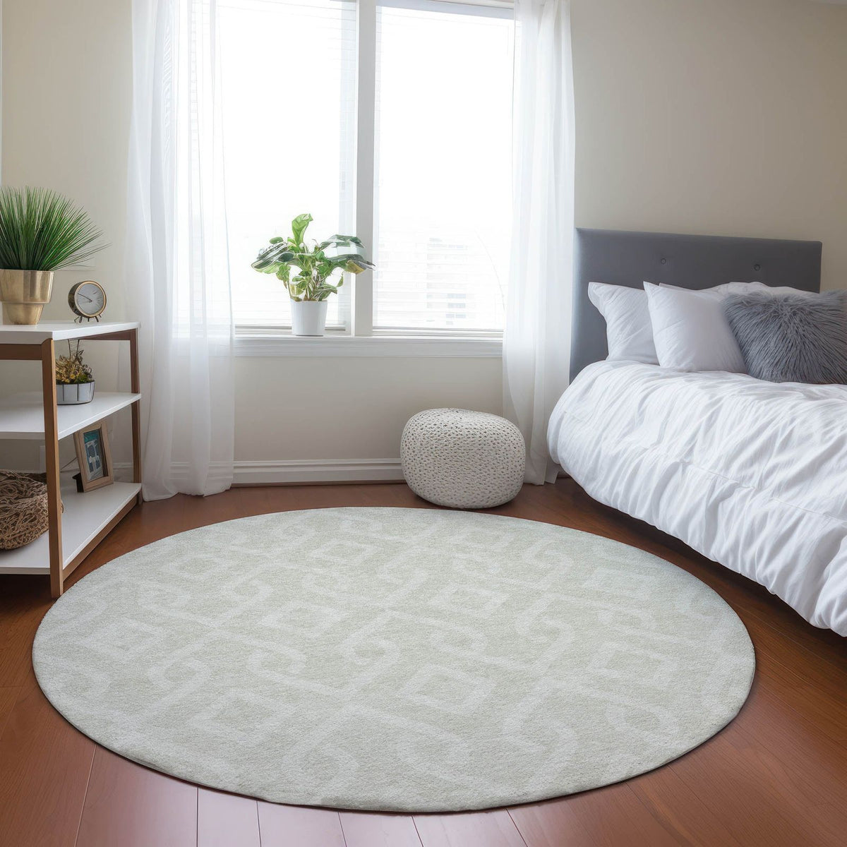 Addison Rugs Offset Stripes Ivory Washable Indoor-Outdoor Rug