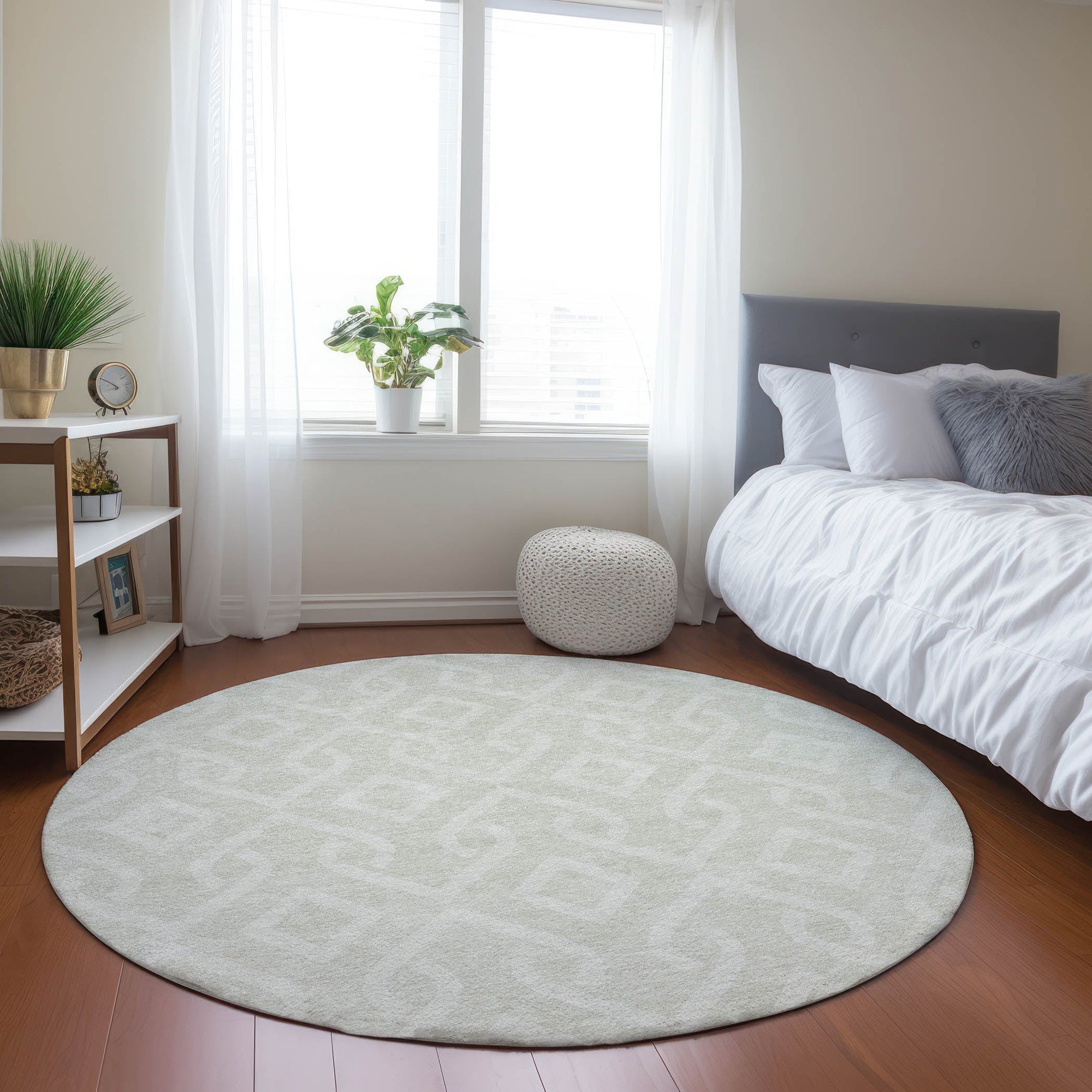 Addison Rugs Offset Stripes Ivory Washable Indoor-Outdoor Rug