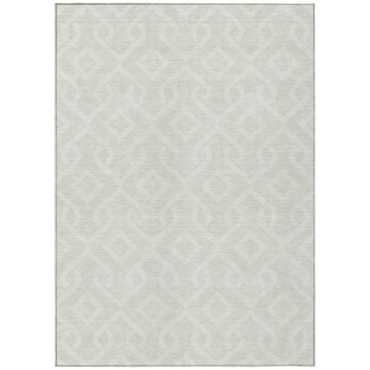 Addison Rugs Offset Stripes Ivory Washable Indoor-Outdoor Rug