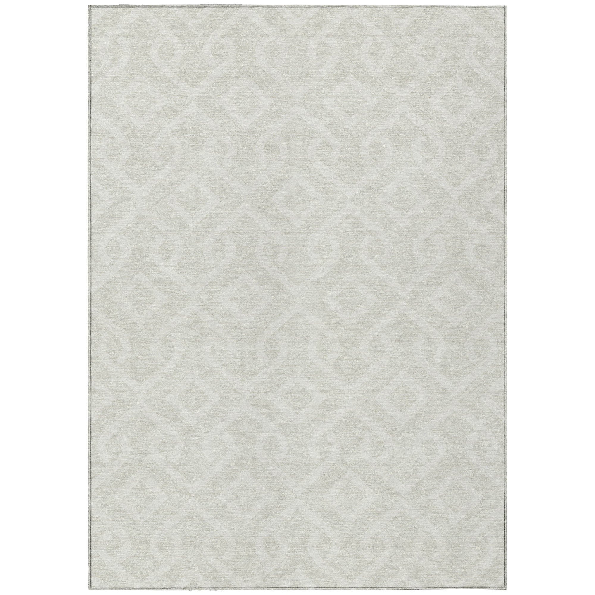 Addison Rugs Offset Stripes Ivory Washable Indoor-Outdoor Rug