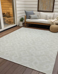 Addison Rugs Offset Stripes Ivory Washable Indoor-Outdoor Rug