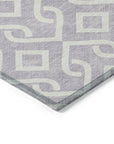 Addison Rugs Offset Stripes Lavender Washable Indoor-Outdoor Rug