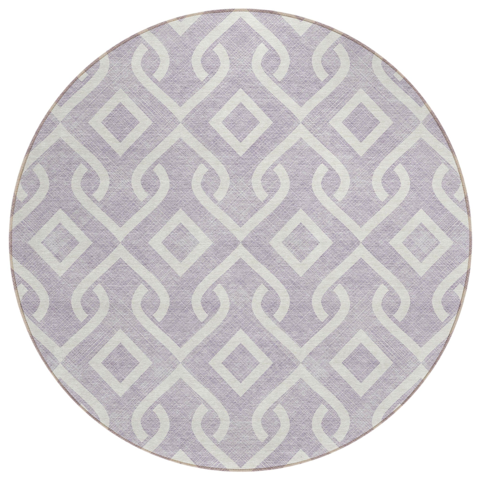 Addison Rugs Offset Stripes Lavender Washable Indoor-Outdoor Rug