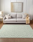 Addison Rugs Offset Stripes Mint Washable Indoor-Outdoor Rug