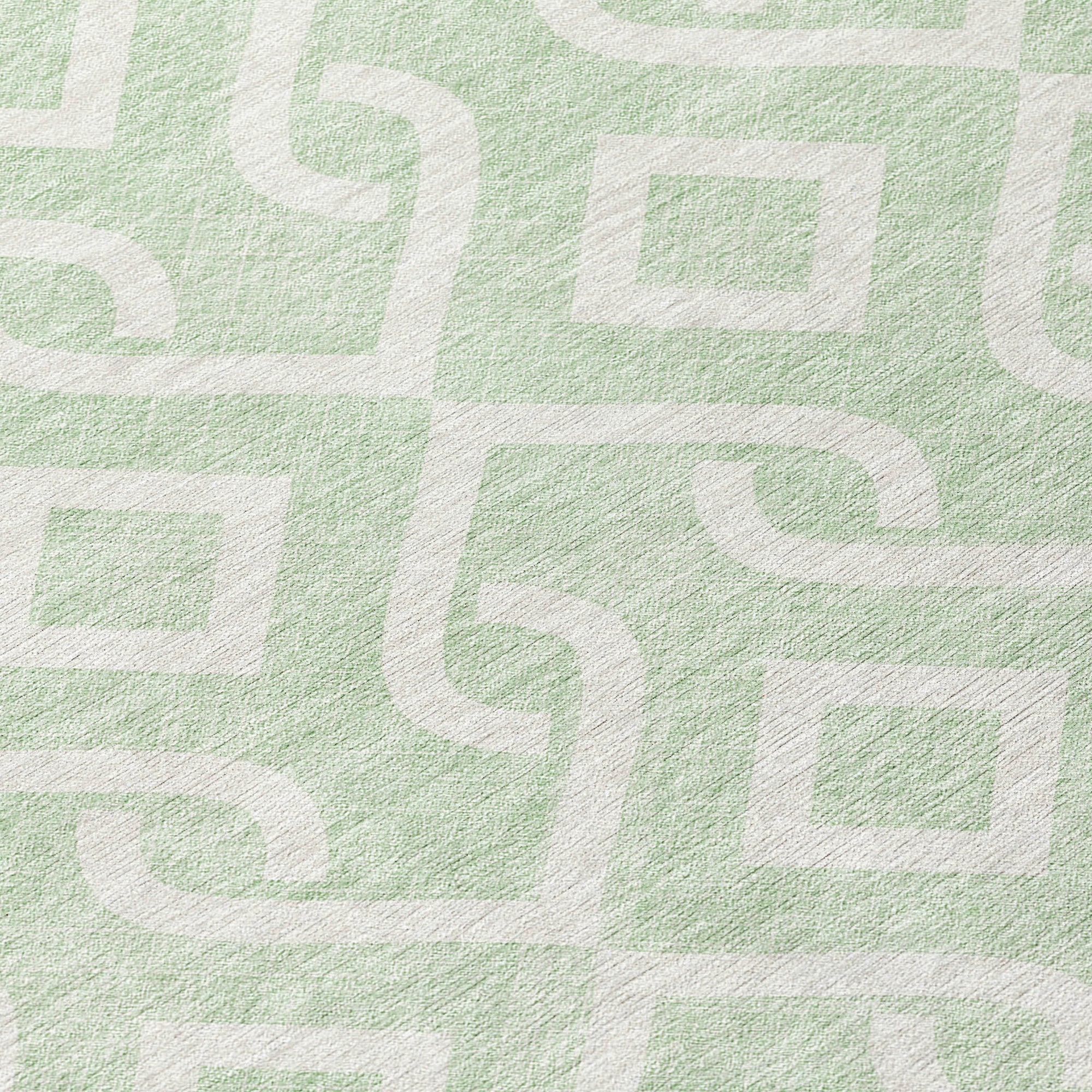 Addison Rugs Offset Stripes Mint Washable Indoor-Outdoor Rug