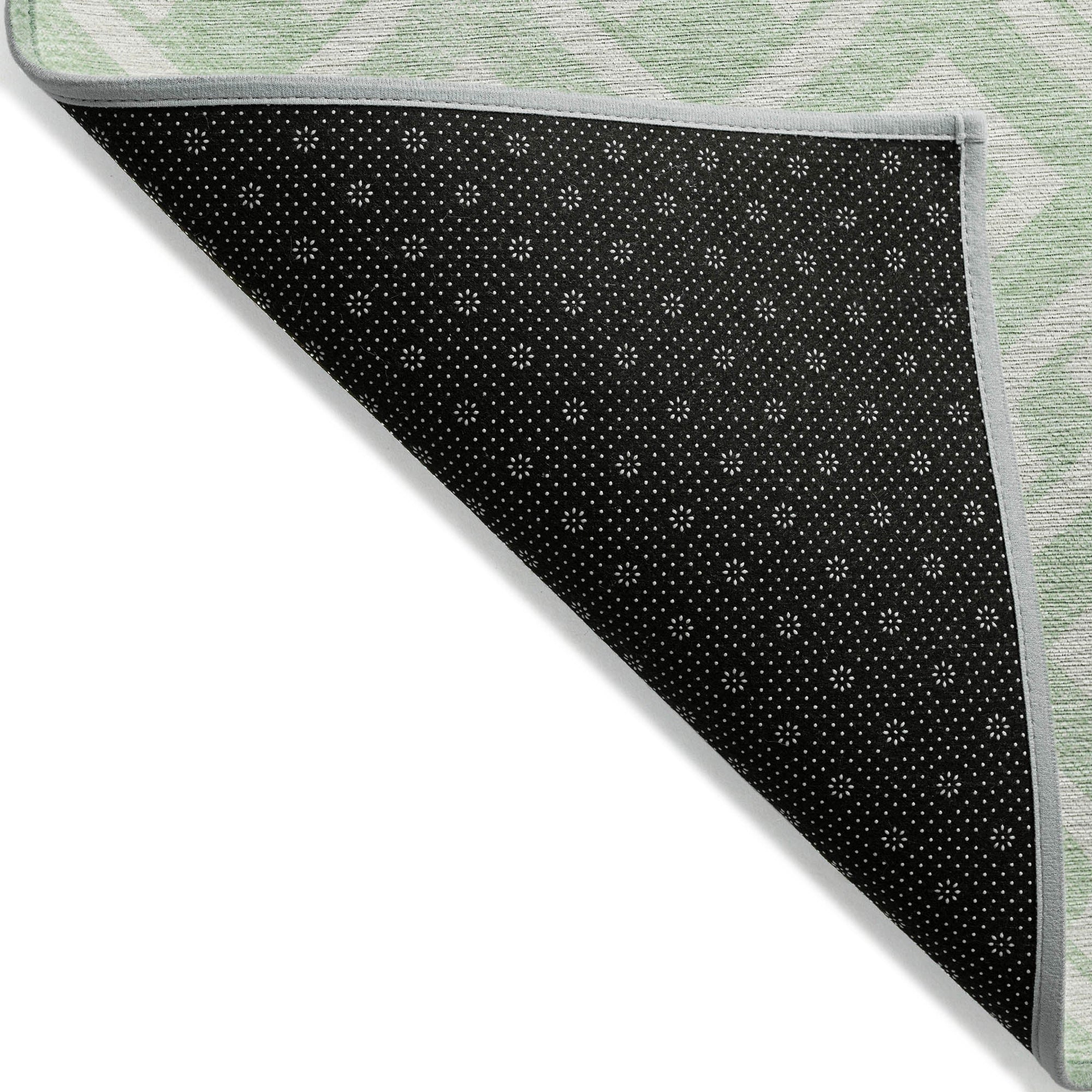 Addison Rugs Offset Stripes Mint Washable Indoor-Outdoor Rug