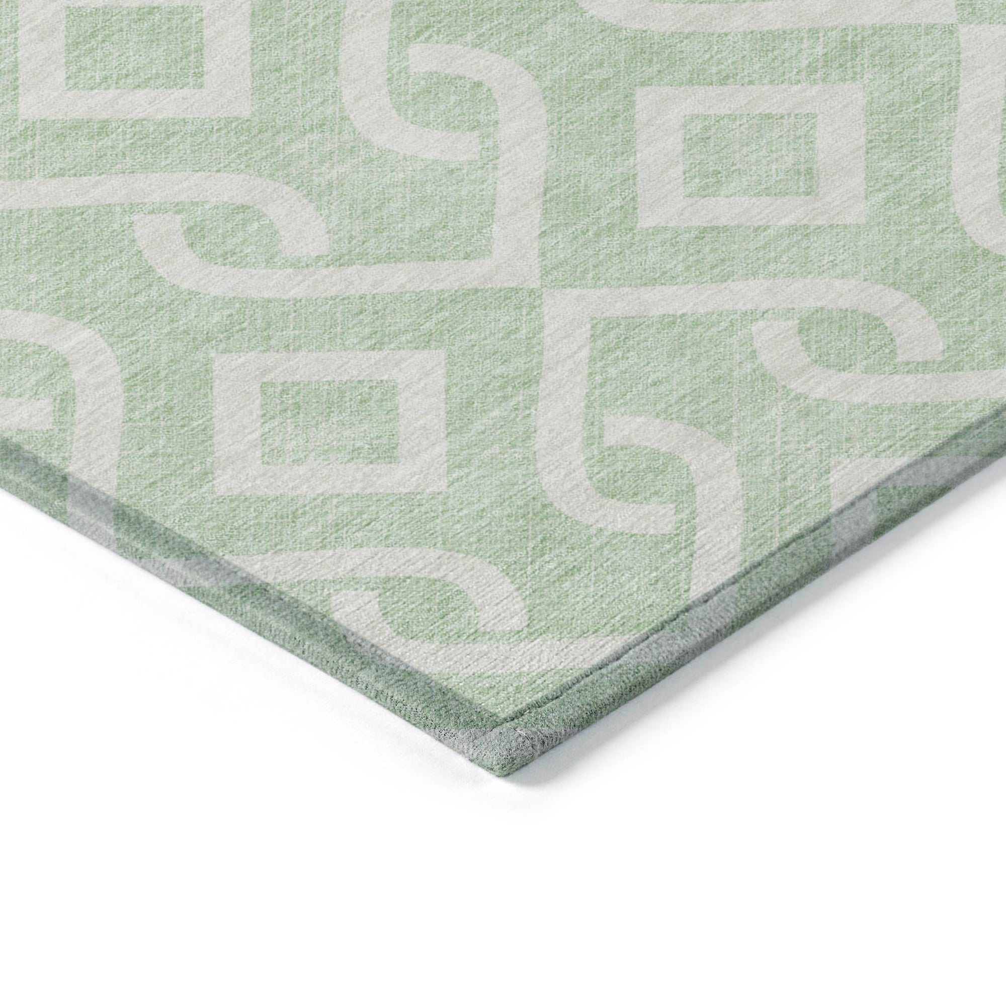 Addison Rugs Offset Stripes Mint Washable Indoor-Outdoor Rug