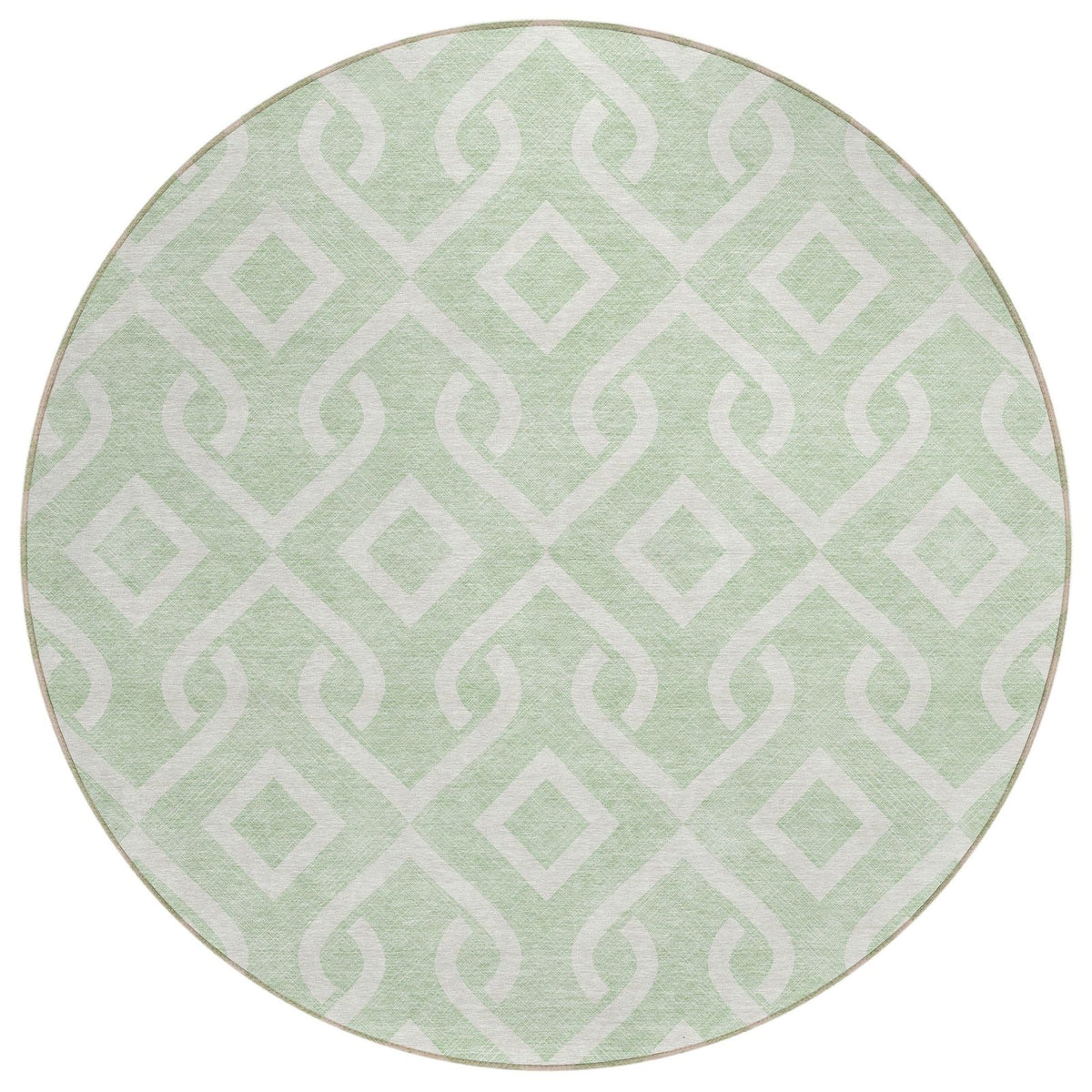 Addison Rugs Offset Stripes Mint Washable Indoor-Outdoor Rug