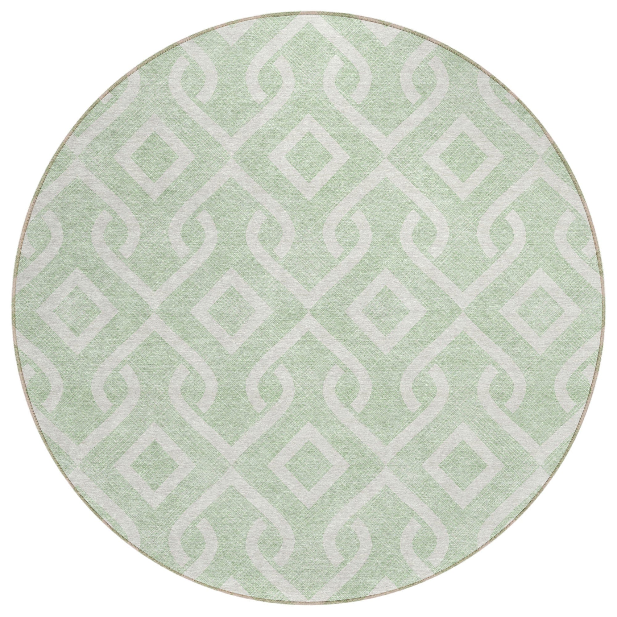 Addison Rugs Offset Stripes Mint Washable Indoor-Outdoor Rug