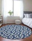 Addison Rugs Offset Stripes Navy Washable Indoor-Outdoor Rug