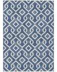 Addison Rugs Offset Stripes Navy Washable Indoor-Outdoor Rug