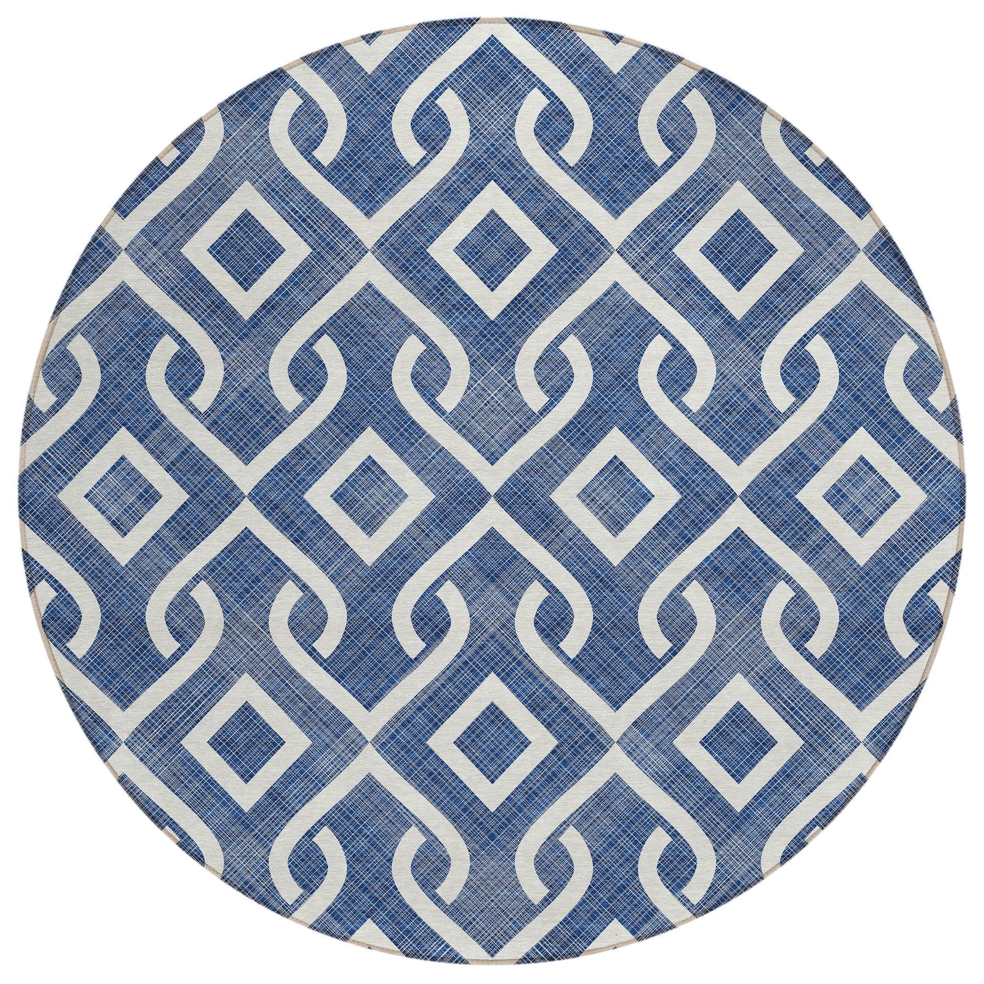 Addison Rugs Offset Stripes Navy Washable Indoor-Outdoor Rug