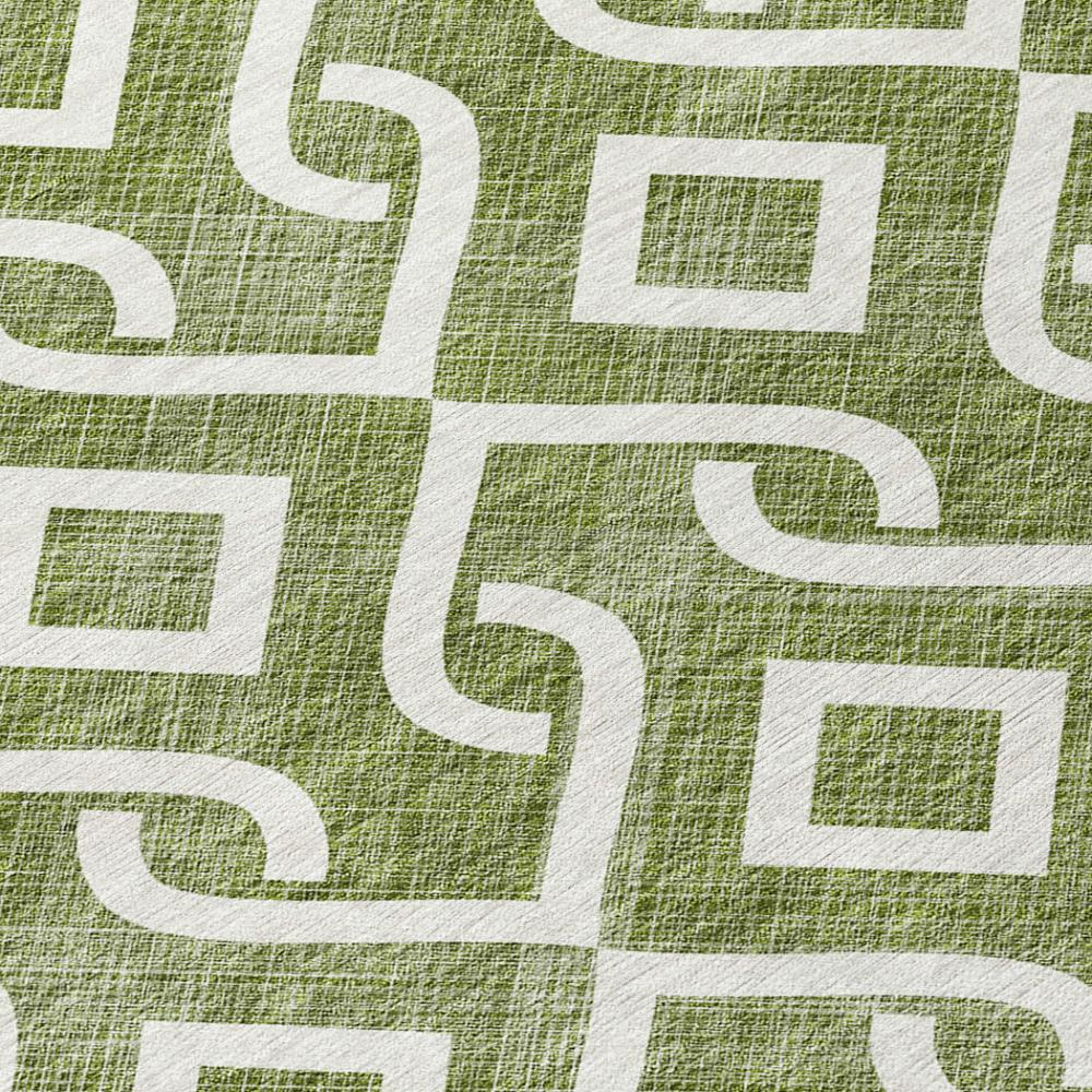 Addison Rugs Offset Stripes Olive Washable Indoor-Outdoor Rug