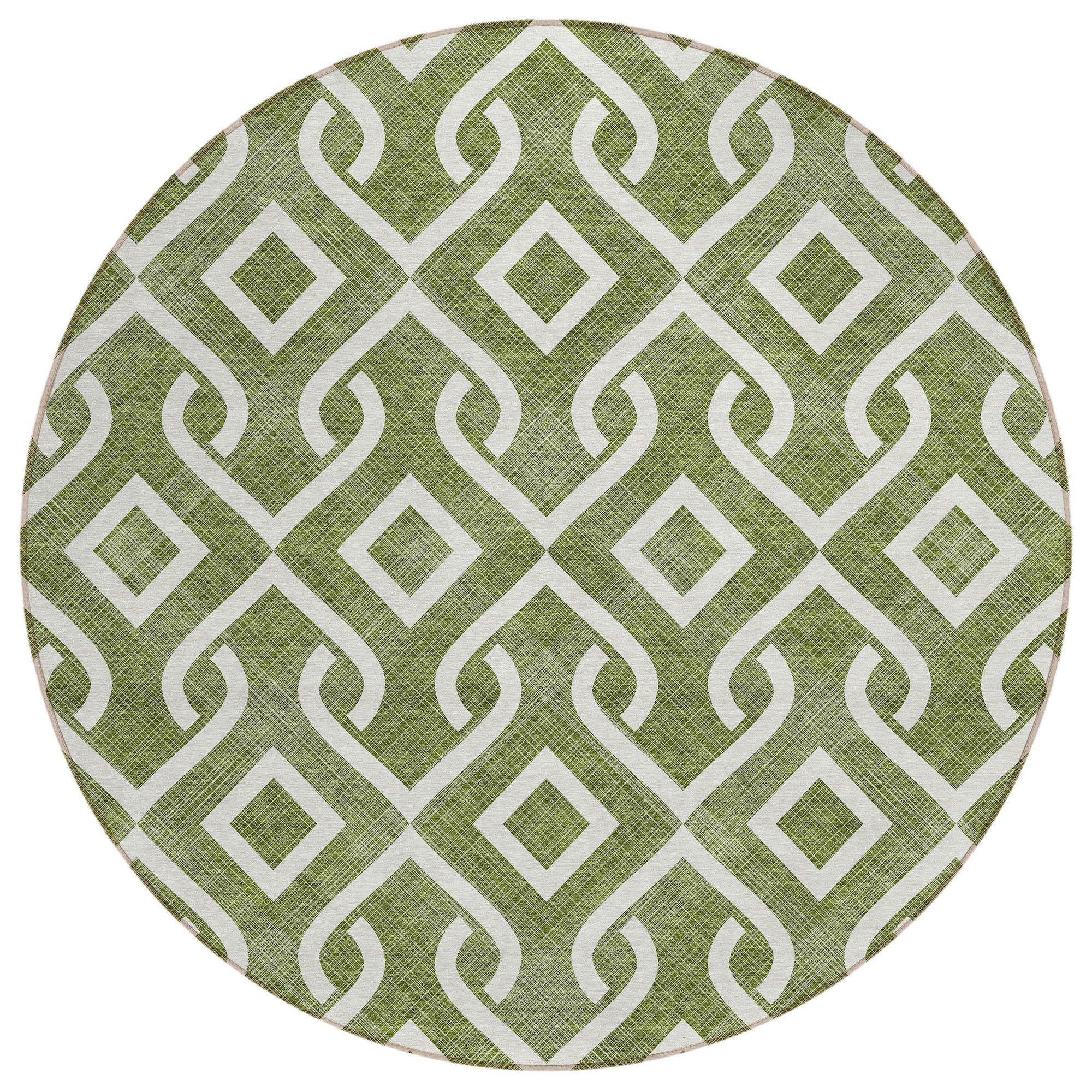 Addison Rugs Offset Stripes Olive Washable Indoor-Outdoor Rug