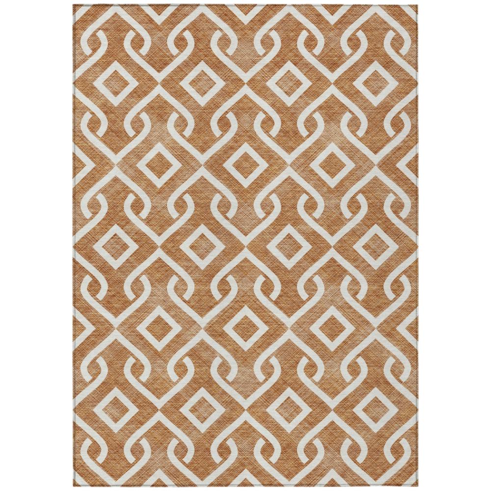 Addison Rugs Offset Stripes Paprika Washable Indoor-Outdoor Rug